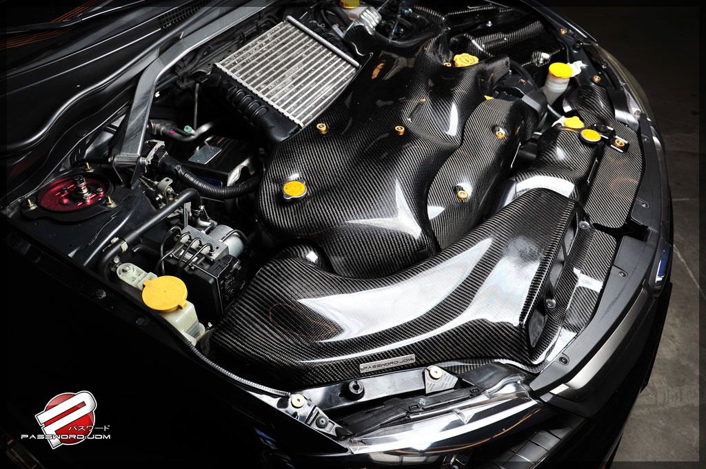 PasswordJDM Carbon Fiber Engine Bay Bling // DSG Performance IW STi